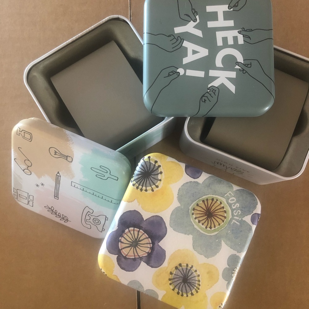 Three Fossil Tins